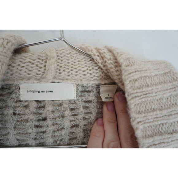 Sleeping on Snow Anthropologie Long Wool Blend Hooded Cardigan Duster Size Small - Picture 10 of 10